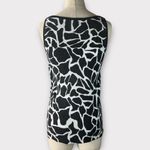 Women’s Belldini Black & White Animal Print Sleeveless Knit Top Size Medium Photo 3