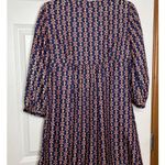 Lilly Pulitzer SILK Blue with Pink Equestrian Bridle Pattern Mini Dress Size 0 Photo 2