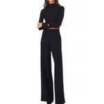 Kith  Wide Leg Black Knit Diana‎ Pants Thick Waistband EUC Size XS Photo 1