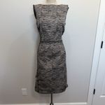 Lafayette 148 Sz 12 Dress Sheath Pencil Animal Print Sleeveless Career Work Tan Photo 1