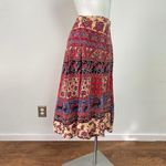 Red Wrap Around Sarong Skirt Women's Floral OS Beach Wear Boho Gypsy Bohemian Size undefined Photo 1