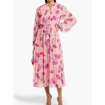 Diane Von Furstenberg  Link Pleated Ruffle Floral-Print Maxi Dress Photo 1