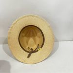 Boutique Sunhat Fedora Style Hat With Black Band Packable Tan Cream Photo 8