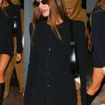 New WARDROBE.NYC Black Knit Cardigan Mini Dress with Shoulder Pads Size XS Photo 3