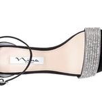 Nina Eloise Ankle Strap Sandal True Black Suede Womens Size 6 Photo 3