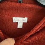Garnet Hill Burnt Orange Mock Neck Long Sleeve Merino Wool Sweater Size S FLAWED Photo 2