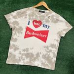 I Love My Budweiser Distressed Tie-Dye T-Shirt Size Medium Photo 2