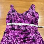 Maxine women’s floral one piece swim suit size 12. Purple Photo 2