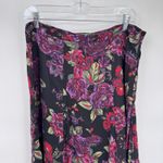 White Stag Vintage Y2K Fairy Vamp Grunge Skirt Womens 14 Black Floral Whimsigoth Photo 1