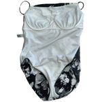 Magicsuit Rouched One Piece Swim Suit Floral Adjustable Straps Women's Size 16 Black Photo 5