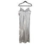 Wild Fable Gray Iridescent Maxi Slip Dress Size XL Fairy Glam Babydoll Satin NWT Photo 5
