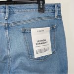 frame denim NWT Frame‎ Le High Straight Demarco Rips Denim Blue Jeans Size 33 Photo 4