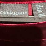 Cynthia Rowley BURGUNDY VELOUR STRETCH ROUND WIDE NECK 3/4 SLEEVE DRESS M Photo 3