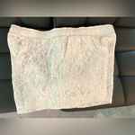 BCBGMAXAZRIA New  White Lace High Mid Waisted Shorts Photo 2