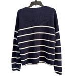 Gap  Navy Blue Striped Boxy Pullover Knit Sweater Women’s Size Large Photo 1