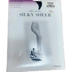 JC Penney Silky‎ Sheer Pantyhose Control Top Reinforced Toe Average Navy Average Blue Photo 0