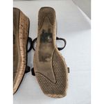 Nine West Brown Suede And Cork Thong Wedge Sandals Strappy With Flower Size 9 Photo 7