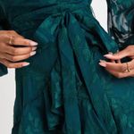 Lulus Emerald Green Floral Embroidered Mini Dress Women’s Size Small Photo 2