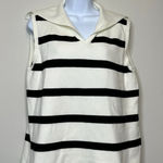 Philosophy  Black & White Striped Sleeveless Sweater Women's XL Photo 0