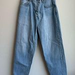 MONSE Deconstructed Asymmetrical Light Solid Wash Relaxed Baggy Jeans Size 25 Blue Photo 2