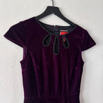 Modcloth Velvet Fit & Flare Dress Small Plum Purple Holiday Christmas Party Clas Photo 3