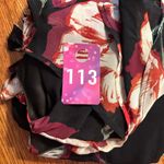 Luxology  Maxi Dress Black Floral Short Sleeve, Lined Size 6 Boho Whimsigoth Photo 9