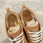 Palladium  Suede Leather Lace Up Sneakers in Tan‎ Comfort Walking Womens Size 8.5 Photo 4