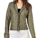 INC Metallic Lace Up Boucle Blazer Photo 2