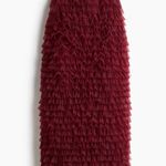 H&M  EDITION | Party Formal Dress Gown Red Tulle Ruffle Bandeau Strapless | XL Photo 2