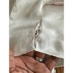 Apostrophe Vintage Intimates Satin Ivory Pink Pajama Set Embroidered Pocket FLAW Photo 7