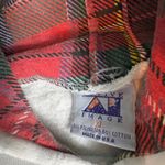 Vtg Washington D.C. Plaid Skyline Hoodie Stripe Lined Hood Made in USA Womens XL Gray Photo 5