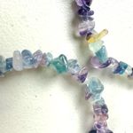 Free People  Bohemian Single Strand Crystal Chip Beaded Necklace Purple NWT Photo 3