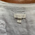 Garnet Hill Light Blue Linen V-Neck Tunic Top w/ 4” Side Slits - Size 12 Photo 5