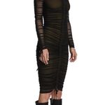 Poster Girl NWT Dollskill Swipe Left Mesh Midi Dress Black Sz L Photo 2