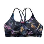 Lululemon Energy Bra Medium Support B-D Cups Veiled Floral Black Size 14 Photo 2