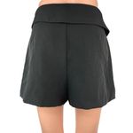 ZARA Women's Black High Waisted Casual Buckle Zip Mini Shorts Skort Skirt Size S Photo 2