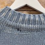 RACHEL Rachel Roy Sweater Women’s Size Large Blue Silver Metallic Cable Knit NWT Photo 6