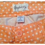 Chadwick's Coral and White Polka Dot Summer Capri Pants Cotton Womens Size 10 Photo 4