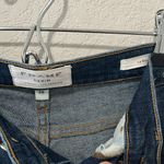 frame denim Le Boy Jeans High Rise Burnett Raw Hem w Slit Gold Rivets, Size 25 Photo 7