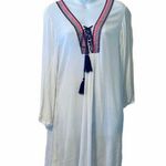 Artisan NY  embroidered white tassel beach coverup Photo 0