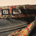 Miss Me  Blue Lace Print Floral Pattern Boho Denim Jean Shorts TP4480H size 27 Photo 3