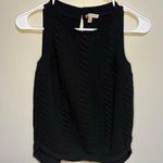 Bordeaux Anthropologie Black Cable Pattern Crewneck Sleeveless Blouse Small Photo 0