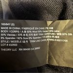 Theory  Long Maxi Cardigan Navy Wool Silk Trim Open Front Sweater Small Photo 7