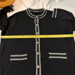 Adrianna Papell Crew Neck Cardigan with White Stitch Detail Gold buttons Size 2X Photo 6