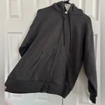 tna sweatfleece cozy fleece boyfriend fit zip up hoodies size small grey Gray Photo 2