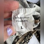 Snakeprint One Shoulder Tank Bodysuit Large Tan Photo 2