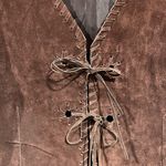 Faded Glory Vintage suede leather Brown Women's Bohemian Jacket Photo 2