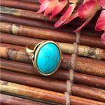 Silpada  KR Collection Stabilized Turquoise Brass Dome Ring Size 6 Photo 5