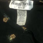 Ronni Nicole Vintage  Black Sheath Dress with Sparkly Pineapple Trim Photo 4