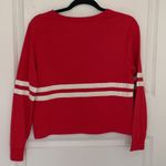 Champion  Red Varsity Stripe Crop Top Small Photo 1